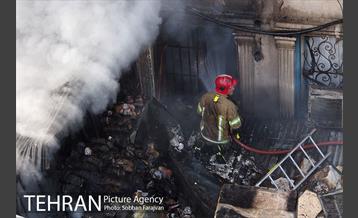 آتش سوزی پاساژ مهستان 21