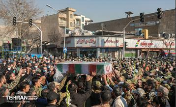 مراسم تشییع پیکر دو شهید گمنام دفاع مقدس در منطقه 11