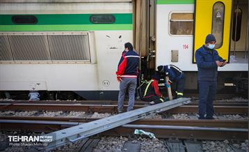 برخورد دو رام قطار در ایستگاه چیتگر مترو تهران 4