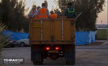 خدمات رسانی شهرداری منطقه 5 در پایانه مرزی مهران 3