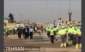 فعالیت های منطقه 2 شهرداری تهران در شهر کوت عراق برای زائرین اربعین حسینی 22