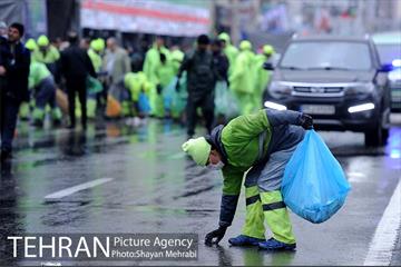 خدمات شهرداری تهران در پایان راهپیمایی یوم الله 22 بهمن 27