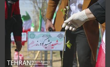 آیین بهره برداری از باغ راه شهدای مدافع سلامت 11