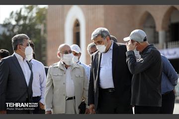 بازدید پیروز حناچی و مهدی چمران از پروژه خانه شهر(بلدیه قدیم) 9