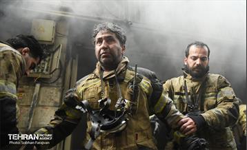 آتش سوزی در خیابان بهار تهران 53