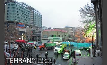 حضور مسوولان در حادثه پلاسکو 1