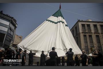 خیمه سوزان ظهر عاشورا در چهارراه گلوبندگ 40