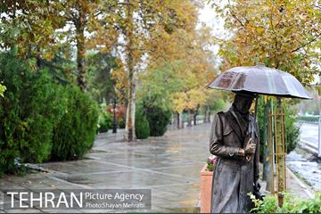 بارش باران پاییزی در تهران 13