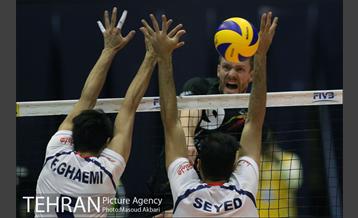 دیدار تیم های ملی والیبال ایران و بلژیک
