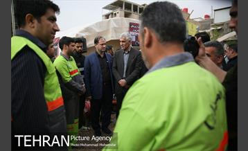 حضور سیدمحمدعلی افشانی شهردار تهران در جمع نیروهای خادم الحسین(ع) در شهر کربلا 2