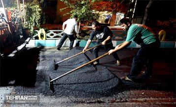 عملیات آسفالت ریزی در منطقه 5 17
