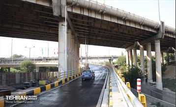 بهره‌برداری از دوربرگردان غیرهمسطح شمال به شمال بزرگراه چمران 2