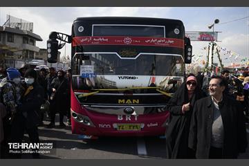 خدمات شهرداری تهران در پایان راهپیمایی ۲۲ بهمن 2