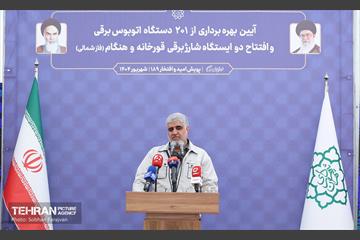 آیین بهره‌برداری از ۲۰۱ دستگاه اتوبوس برقی 36