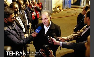 بازدید سرزده  شهردار تهران از محل آتش‌سوزی ساختمان برق حرارتی وزارت نیرو 7