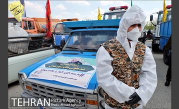 رزمایش ضدعفونی معابر سازمان بسیج شهرداری تهران 25