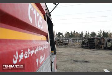 خسارات وارده به خودروهای آتش نشانی شهر تهران 14