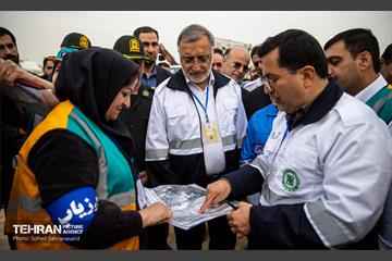 بازدید شهردار تهران از مانور تمرین اسکان اضطراری 14