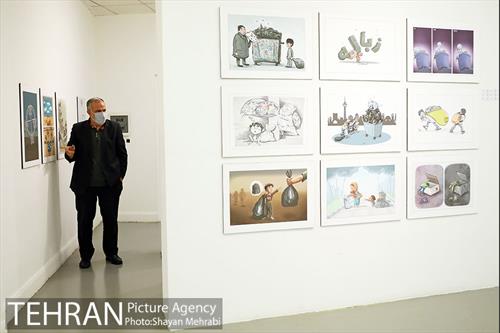 بازدید احمد مسجد جامعی از نمایشگاه تهران از منظر هنرمندان 2