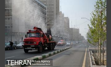 عملیات ضدعفونی المان های شهری منطقه 6 15