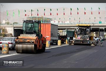 بازدید از آخرین وضعیت بهسازی روکش آسفالت آزادگان 9
