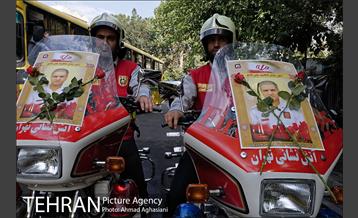 تشییع پیکر شهید آتشنشان علی قانع 3