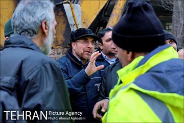 حضور رییس مجلس و دادستان کل کشور در محل پلاسکو 8