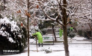 بارش نخستین برف زمستانی در تهران 24