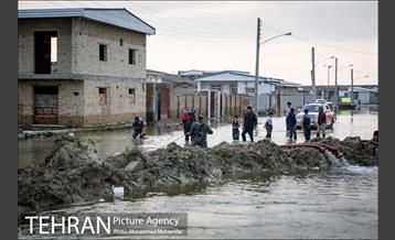 عملیات تخلیه آب از محلات گمیشان 21