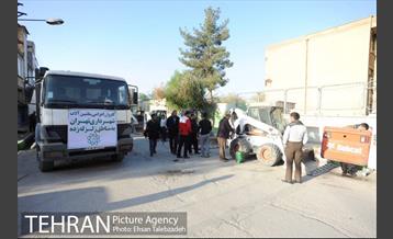 خدمات رسانی شهرداری تهران به مناطق حادثه زلزله کرمانشاه 37