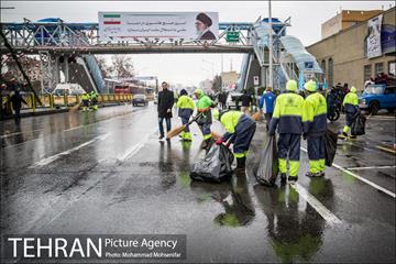 خدمات شهرداری تهران در پایان راهپیمایی ۲۲ بهمن  11
