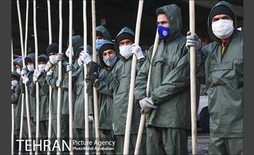 مانور عملیات برف روبی شهرداری منطقه 8