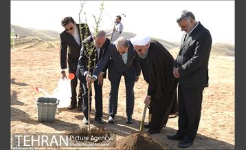 افتتاح پروژه1200 هکتاری کمربند سبز شهر تهران با حضور دکتر روحانی 8