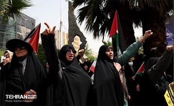 تجمع ضد اسرائیلی در میدان فلسطین 3