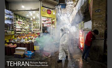 ضدعفونی و پاکسازی بازار تجریش 19