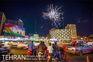 نور افشانی میدان ولیعصر(عج) به مناسبت نیمه شعبان 8