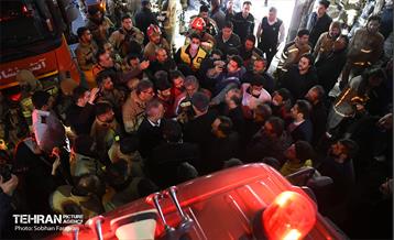 آتش سوزی در خیابان بهار تهران 9