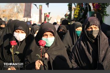 تشییع دو شهید گمنام در منطقه 15