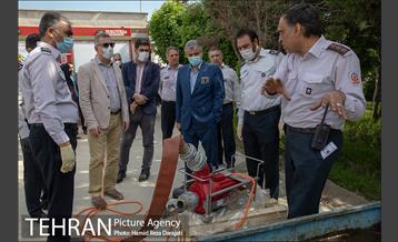 بازدید مدیرکل دفتر شهردار تهران از مرکز آموزش های آتش نشانی 16