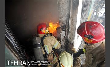 مانور آتش نشانی در شرکت اتوبوسرانی 29