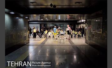 اجرای برنامه تاتر ترافیکی برای کودکان و دانش آموزان در مترو  راه آهن 15