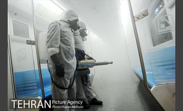 عملیات ضدعفونی کردن مترو تهران 5
