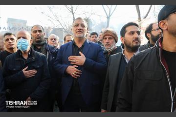 تشییع پیکر شهید گمنام در منطقه ۱۰
