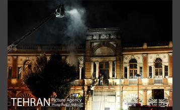 آتش سوزی ساختمان میدان حسن آباد 13