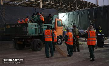 خدمات رسانی شهرداری منطقه 5 در پایانه مرزی مهران 1