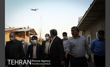 بازدید شهردار تهران از ضلع جنوبی خیابان استاد معین در پادگان جی 22