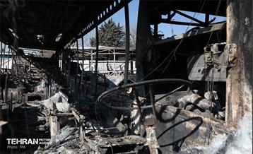 خسارات وارده به اتوبوس‌های شهر تهران 60