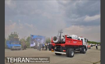 رزمایش ضدعفونی معابر سازمان بسیج شهرداری تهران 4