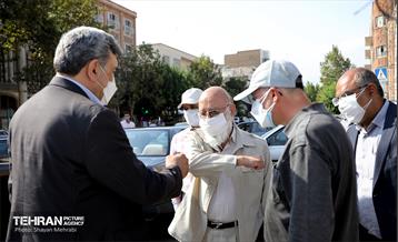 بازدید پیروز حناچی و مهدی چمران از پروژه خانه شهر(بلدیه قدیم) 2