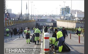 نظافت و پاکسازی مسیرهای مراسم تشییع پیکر سردار قاسم سلیمانی  26